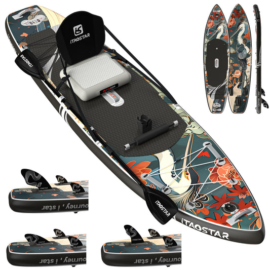 iTAOSTAR N01AP 11'6" inflatable SUP with seat, stable yoga/surf/fishing board kit