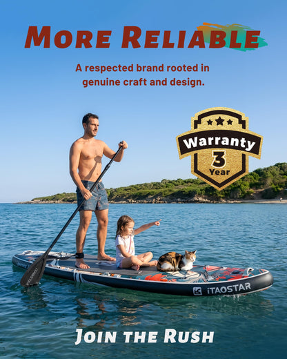 iTAOSTAR N01AP 11'6" inflatable SUP with seat, stable yoga/surf/fishing board kit