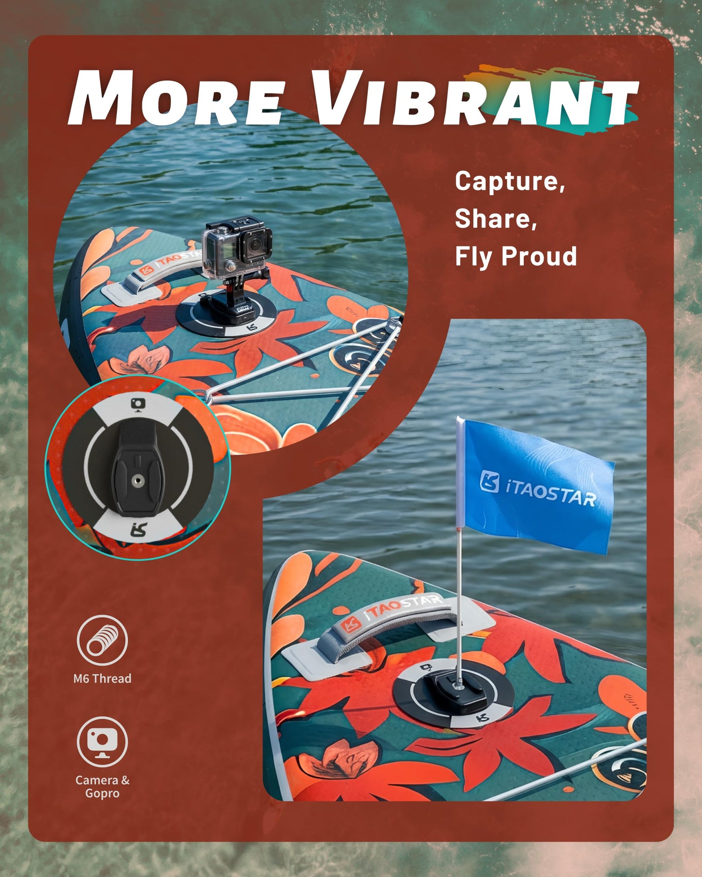 iTAOSTAR N01AP 11'6" inflatable SUP with seat, stable yoga/surf/fishing board kit