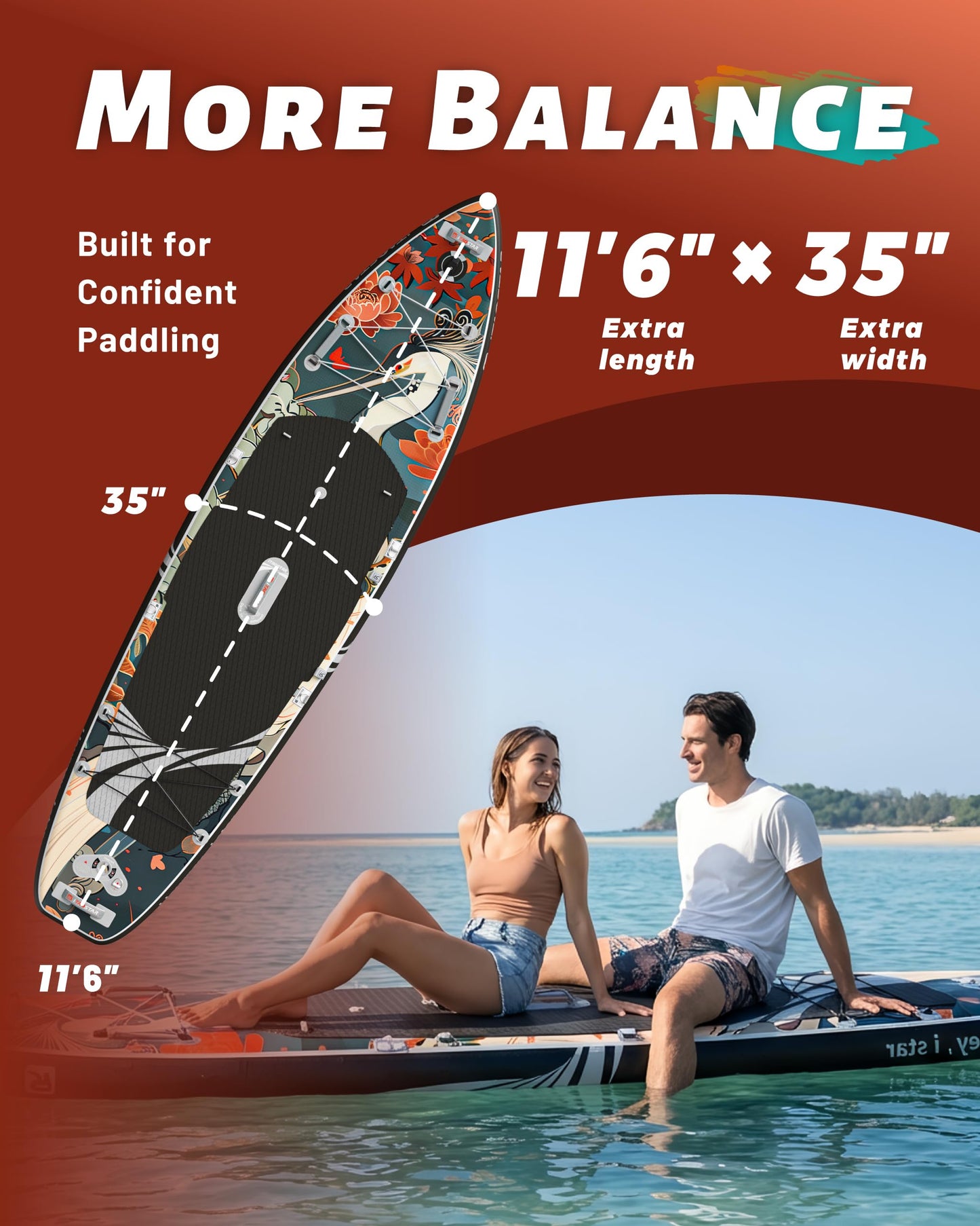 iTAOSTAR N01AP 11'6" inflatable SUP with seat, stable yoga/surf/fishing board kit