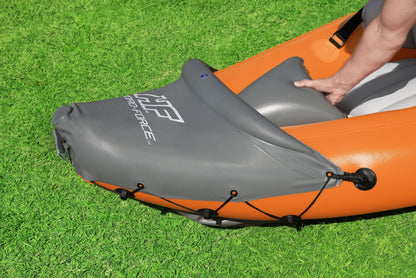Bestway Hydro-Force Rapid X3 inflatable kayak set, 3-person, paddles, pump, fins, carry bag