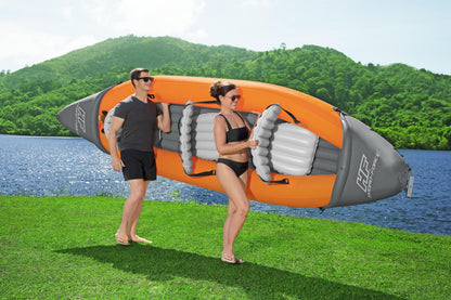 Bestway Hydro-Force Rapid X3 inflatable kayak set, 3-person, paddles, pump, fins, carry bag